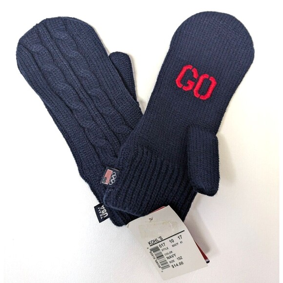 USA Official Olympics Paralymics Team USA Mittens GO Navy Blue Paris 2024 - Picture 5 of 8